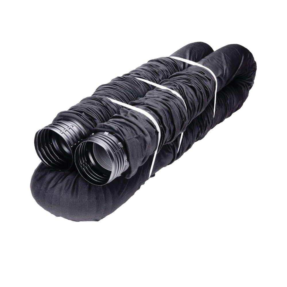 51510 Drain Pipe Tubing with Socket, 4 in, PVC, Black, 25 ft L