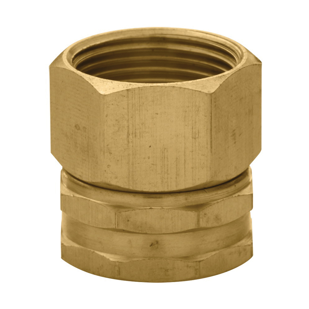 53036 Hose to Pipe Adapter, 3/4 x 3/4 in, FHT x FNPT, Brass