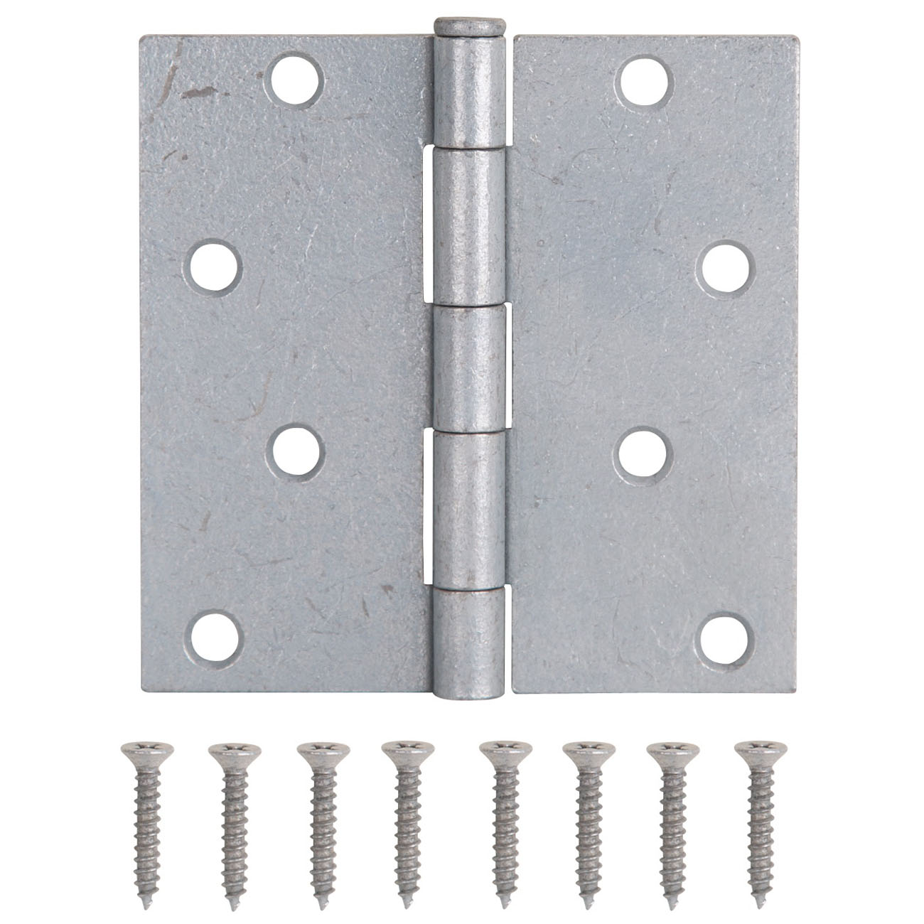 LR-046-PS Utility Hinge, Steel, Galvanized, Removable Pin, Full Mortise Mounting, 70 (Pair) lb