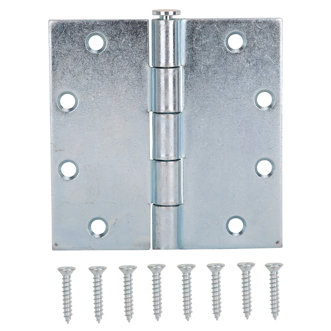 LR-065-PS Utility Hinge, Steel, Zinc, Removable Pin, 180 deg Range of Motion, Full Mortise Mounting