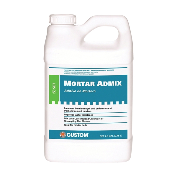 Custom AMA2 Thin-Set and Mortar Admix, Liquid, 2.5 gal, Bottle - 1
