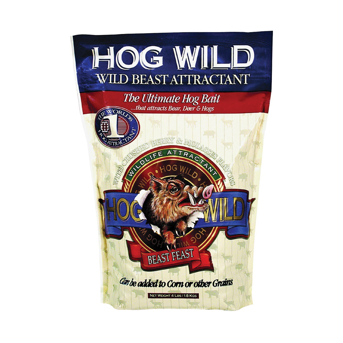 Hog Wild EVO34094 Wild Beast Attractant, Berries, Molasses Flavor, 4 lb Bag