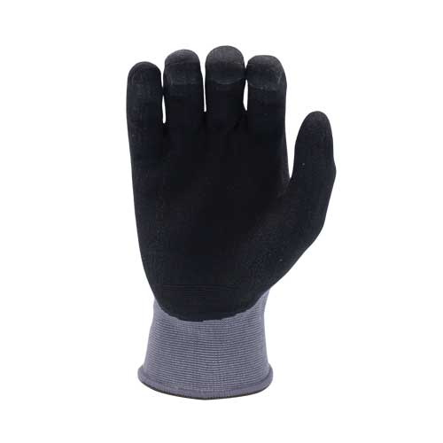GRX Professional Series GRXPRO451XL Work Gloves, XL, Knit Cuff, Nylon, Black/Gray