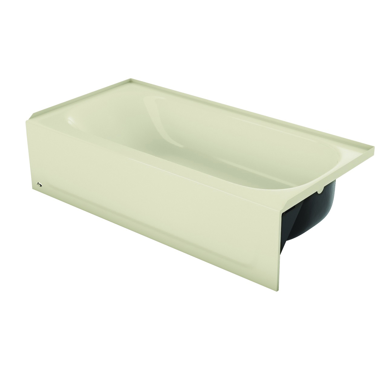 Aloha 011-2364-06 Bathtub, Right Drain Location, 42 gal Capacity, 60 in L, 30 in W, 14-1/4 in H, Bone