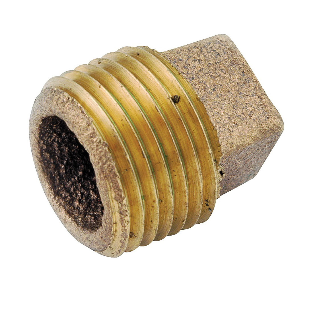 738109-24 Pipe Plug, 1-1/2 in, IPT, Cored Square Head, Brass