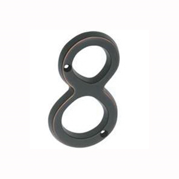 SC2-3086-716 House Number, Character: 8, 4 in H Character, Bronze Character, Solid Brass