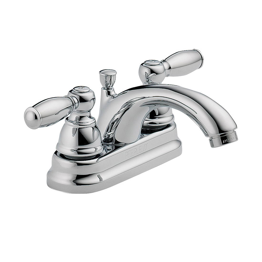 Delta Peerless Claymore Series P299675LF Bathroom Faucet, 1.2 gpm, 2-Handle, Brass, Chrome Plated, Lever Handle