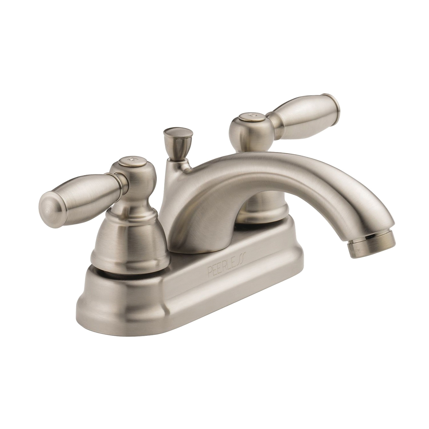 Delta Peerless Claymore Series P299675LF-BN Bathroom Faucet, 1.2 gpm, 2-Handle, Brass, Brushed Nickel