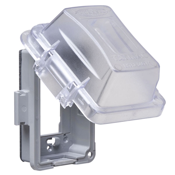 Taymac MM420C Weatherproof In-Use Cover, 2-3/4 in L, 4-1/2 in W, Thermoplastic (Plastic), Clear