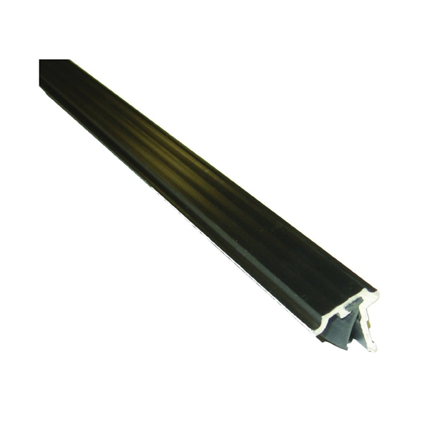 M-D 69969 Astragal Weatherstrip with Vinyl Insert, 3/4 in W, 7/8 in Thick, 84 in L, Aluminum