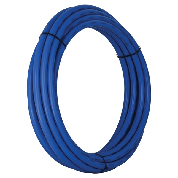 U860B100 Pipe Tubing, 1/2 in, Polyethylene, Blue, 100 ft L