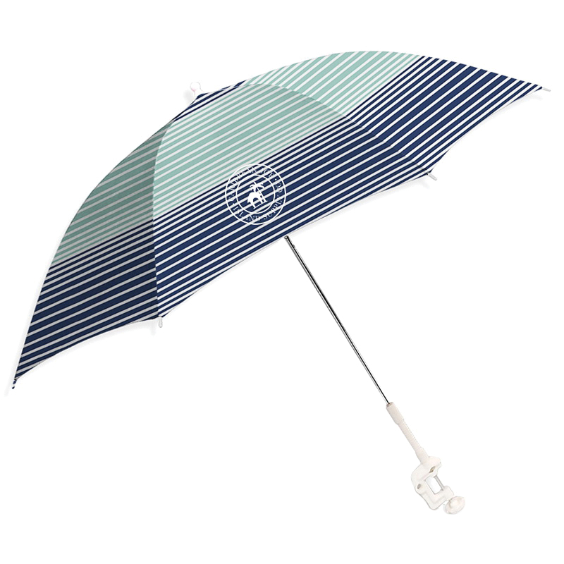 Caribbean Joe CJ-48 Beach Umbrella, 48 in L Canopy, Steel Frame, Polyester Fabric, Blue Fabric - 3