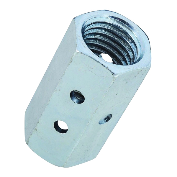 4003 Series 347203 Coupling Nut, UNC Thread, 1-8 Thread, Steel, Zinc