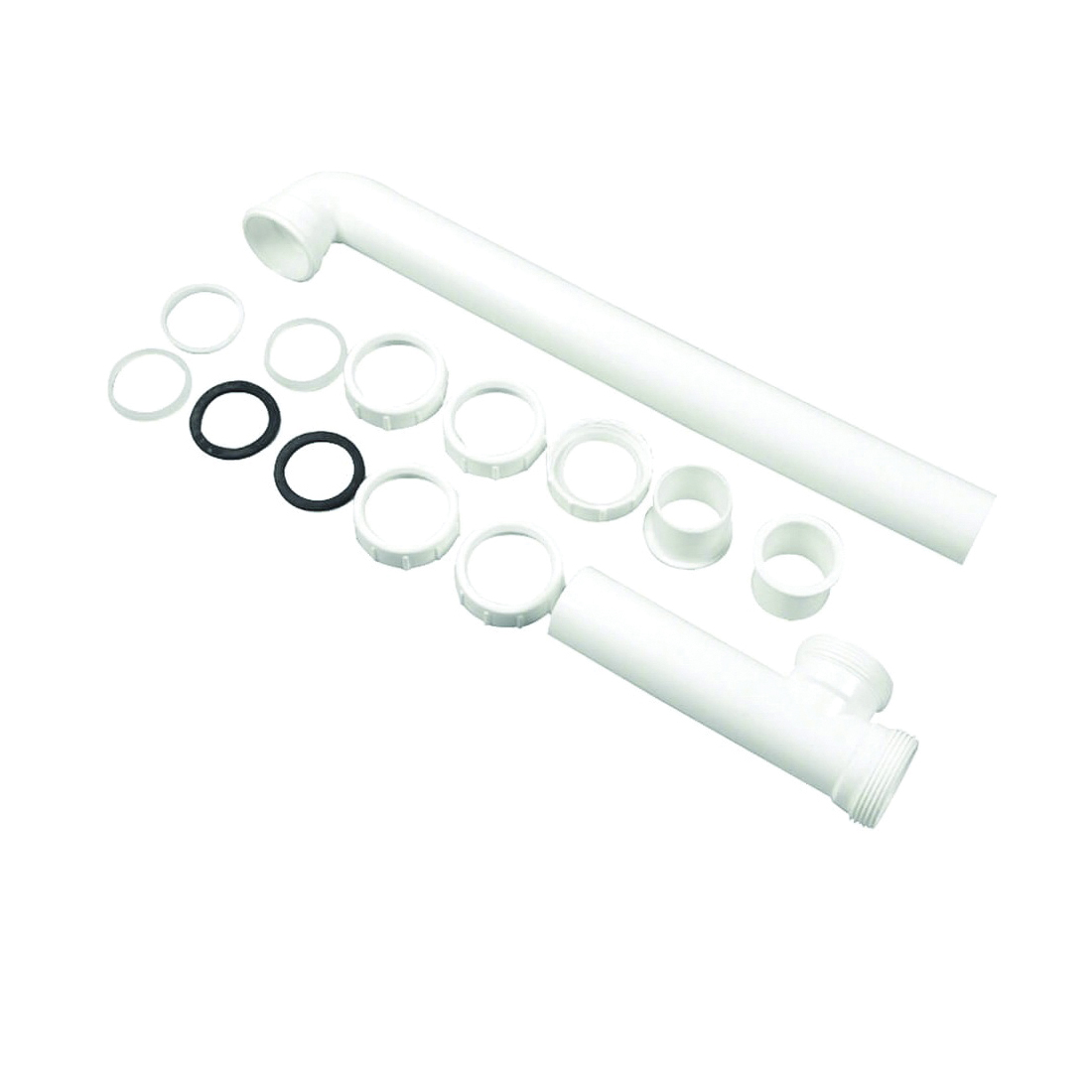 94008 End Outlet Waste Drain Pipe, 1-1/2 in, Slip, Plastic, White