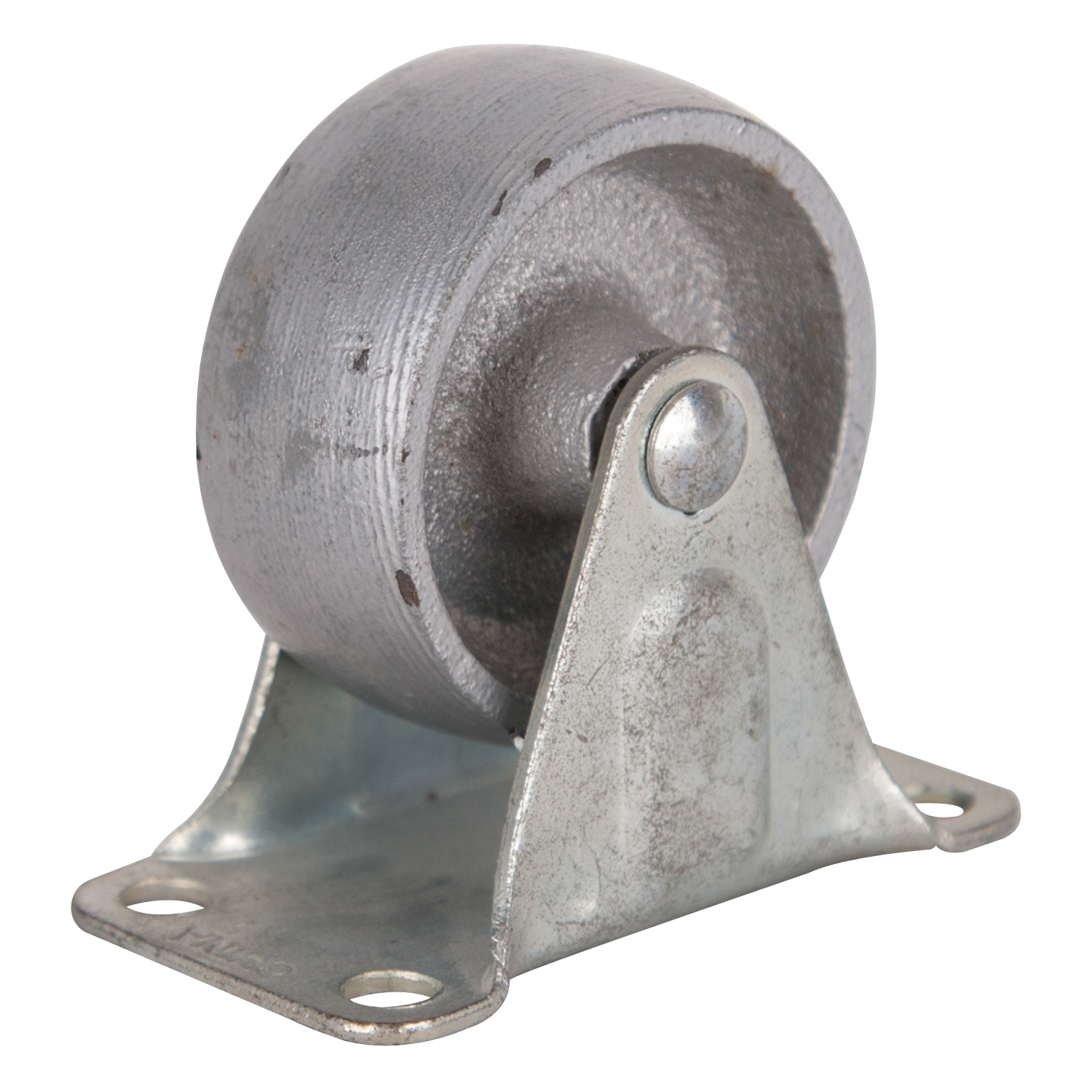 JC-S01 Rigid Caster, 2 in Dia Wheel, 7/8 in W Wheel, Steel Wheel, Gray, 120 lb, Steel Housing Material