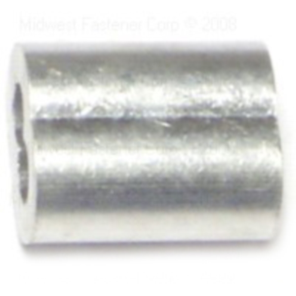 82933 Cable Ferrule, 1/8 in Dia Cable, Aluminum