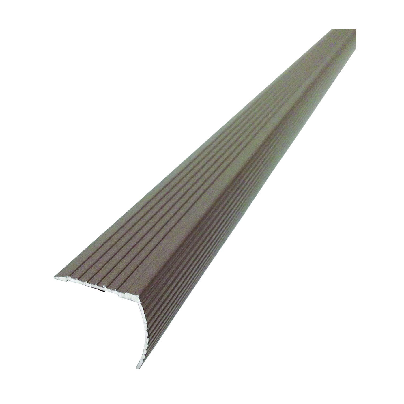43311 Fluted Stair Edge, 36 in L, 1.22 in W, Metal, Spice
