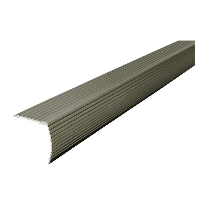 43377 Fluted Stair Edging, 72 in L, Satin Nickel