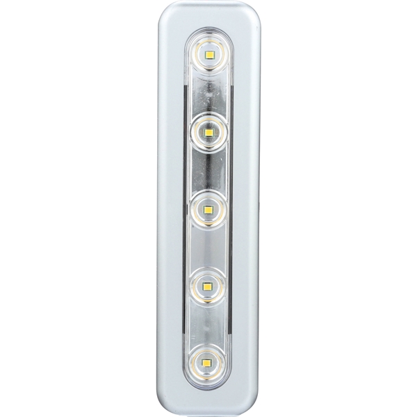 AmerTac 71187CC-T2 Mini Task Bar, AAA Battery, 1-Lamp, LED Lamp, 70 Lumens, 3000 K Color Temp, Plastic, Silver - 2