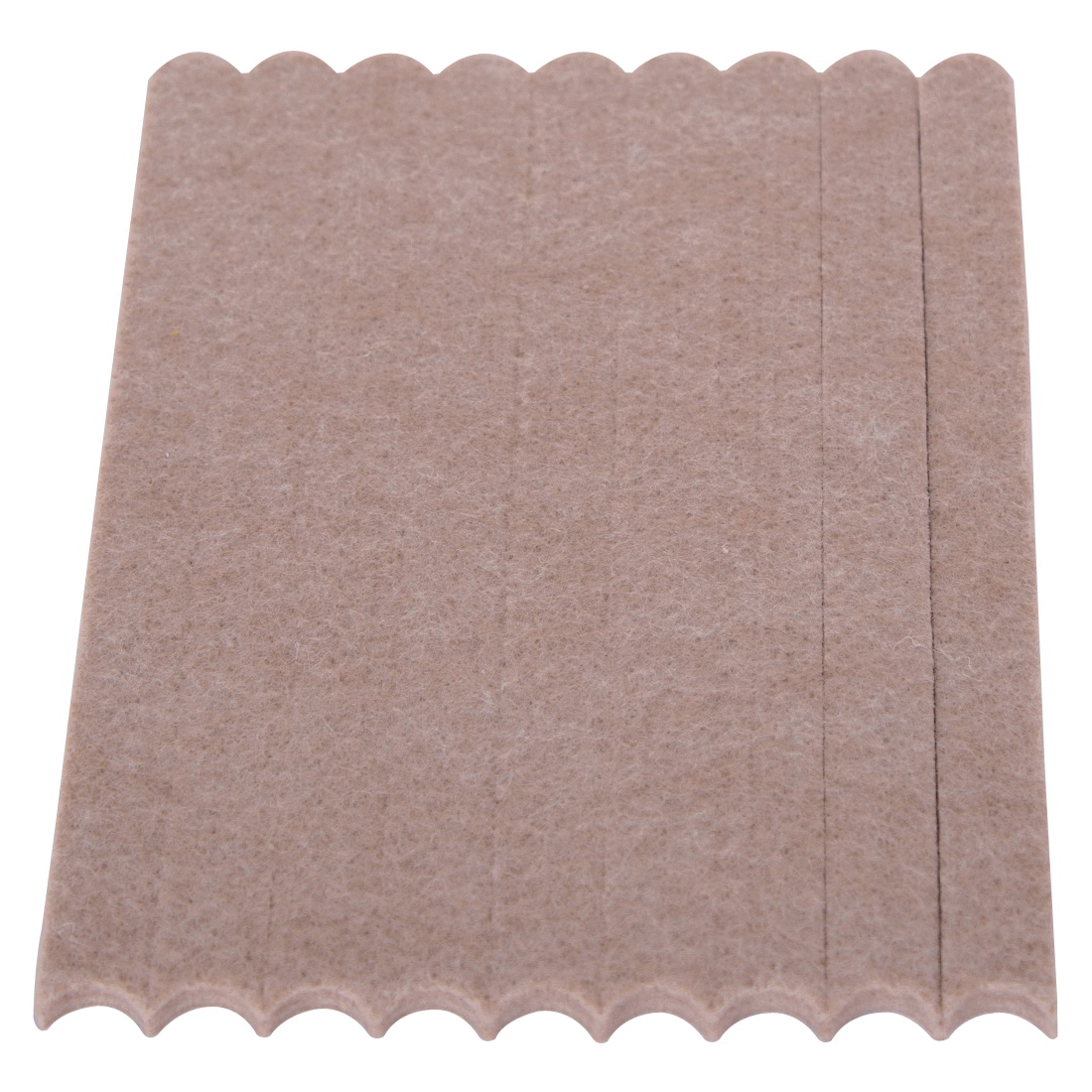 FE-S106-PS Furniture Pad, Felt Cloth, Beige, 6 x 1/2 in Dia, 1/2 in W, 3/16 in Thick, Square