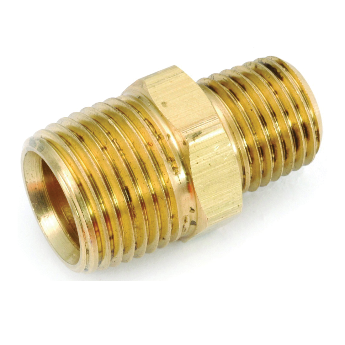 756123-0806 Pipe Nipple, 1/2 x 3/8 in, MPT, Brass, 200 psi Pressure