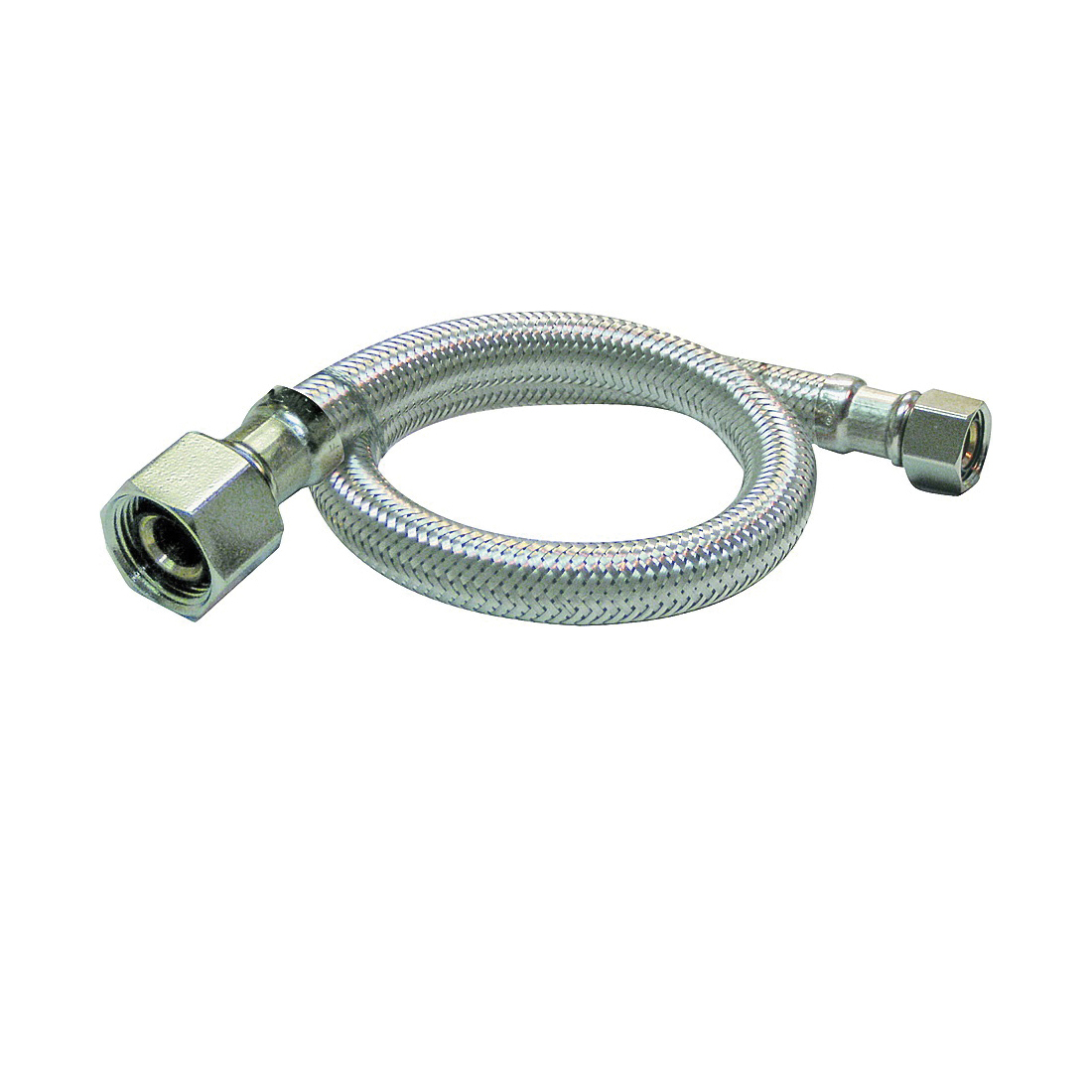 EZ Series PP23818 Sink Supply Tube, 1/2 in Inlet, FIP Inlet, 1/2 in Outlet, FIP Outlet, Stainless Steel Tubing, 20 in L