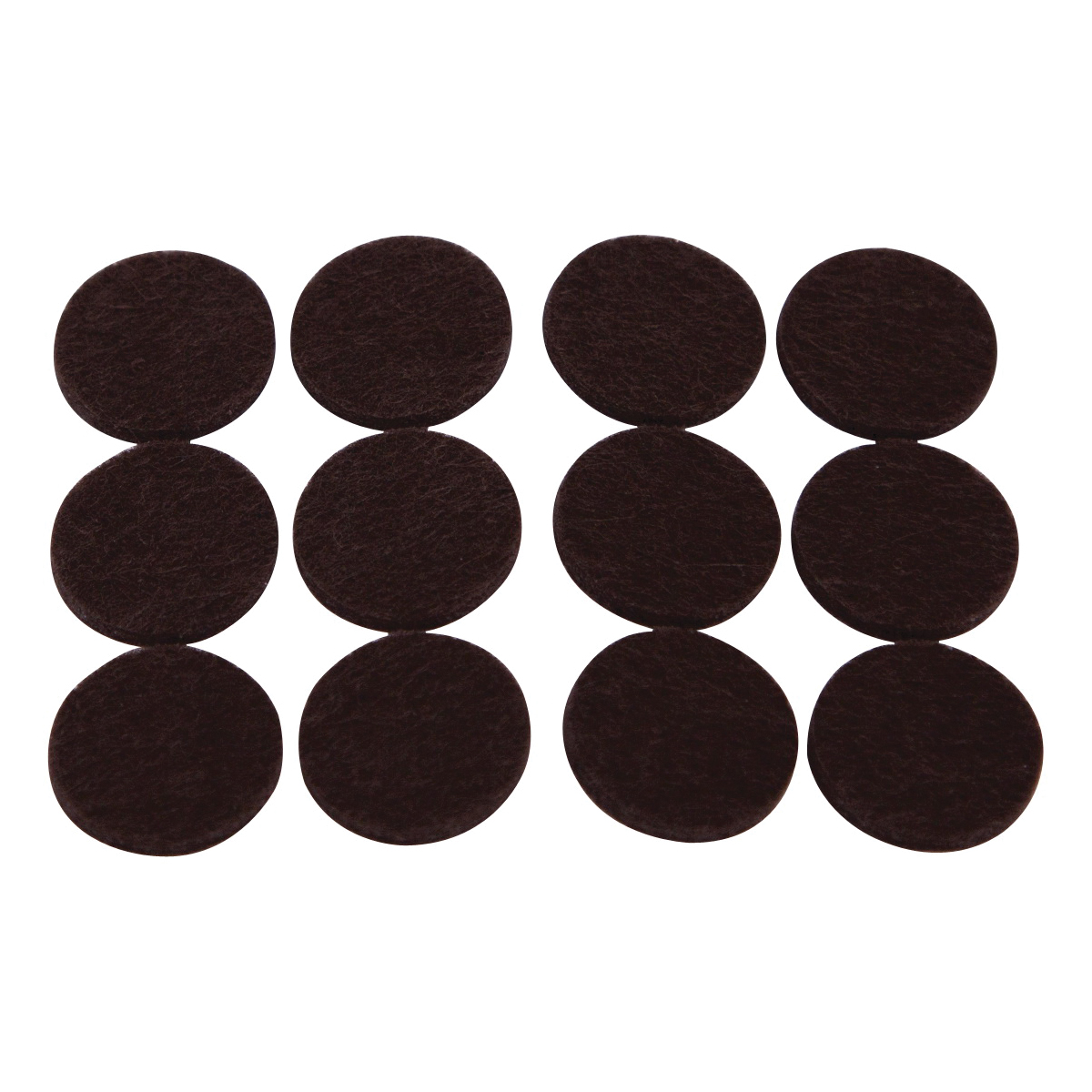 FE-50220-PS Furniture Pad, Felt Cloth, Brown, 7/8 in Dia, 5/64 in Thick, Round