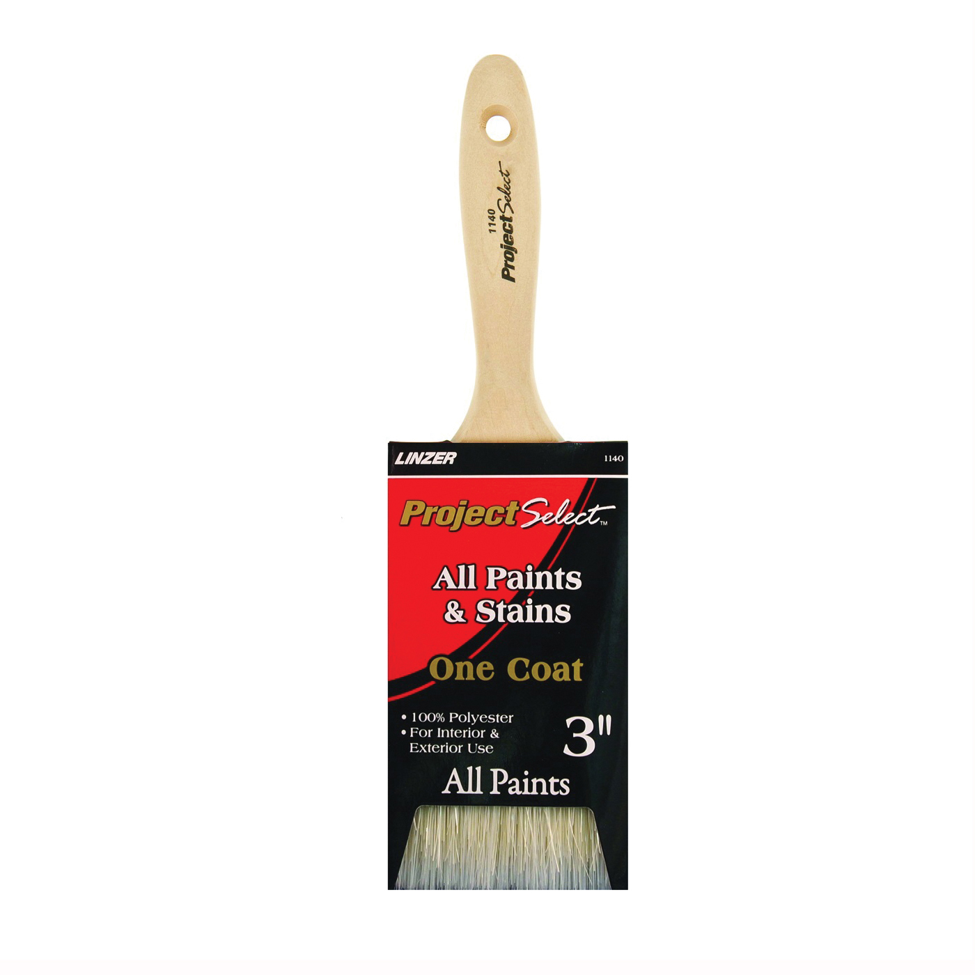 WC 1140-3 Paint Brush, 3 in W, 3-1/4 in L Bristle, Varnish Handle