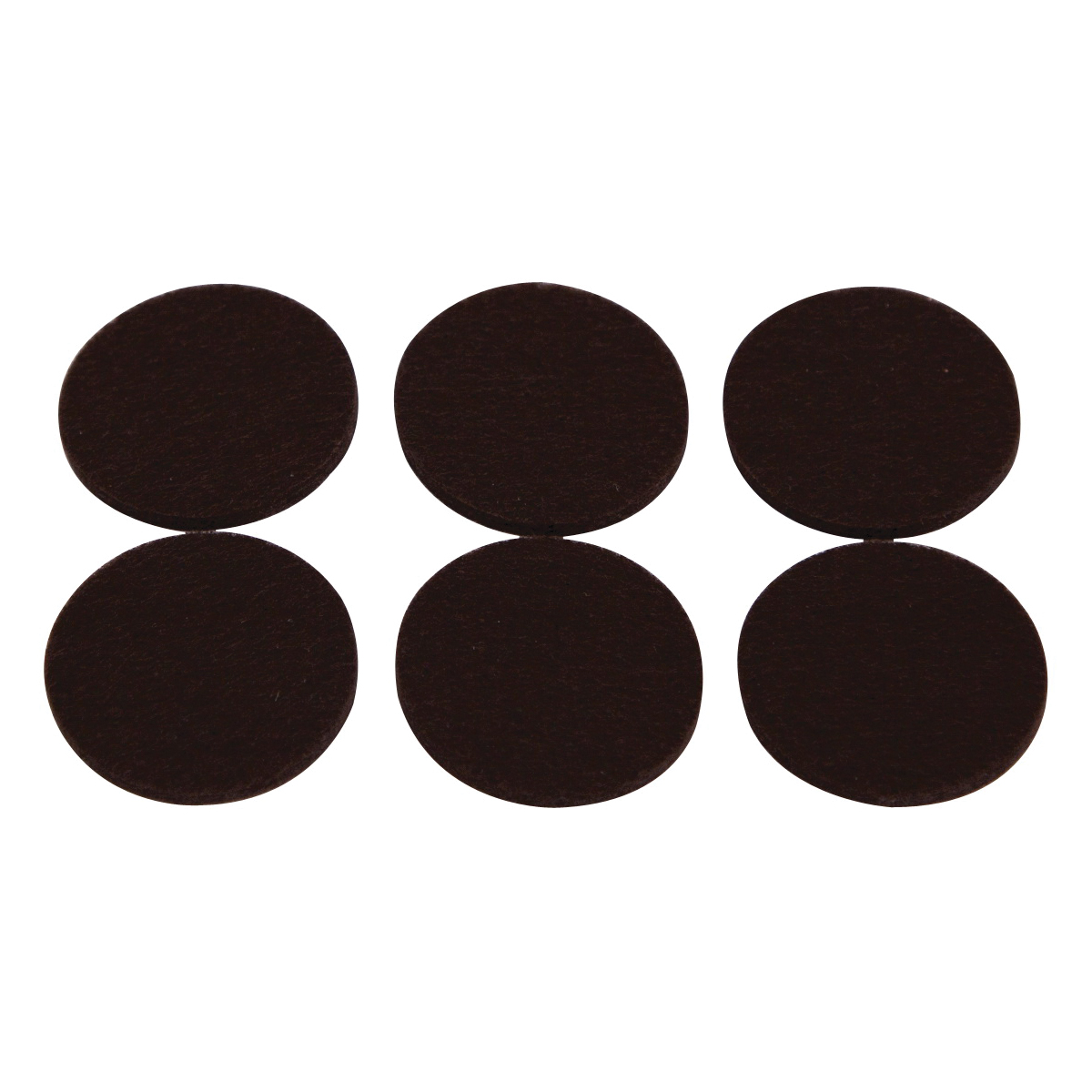 FE-50221-PS Furniture Pad, Felt Cloth, Brown, 1-3/8 in Dia, 5/64 in Thick, Round