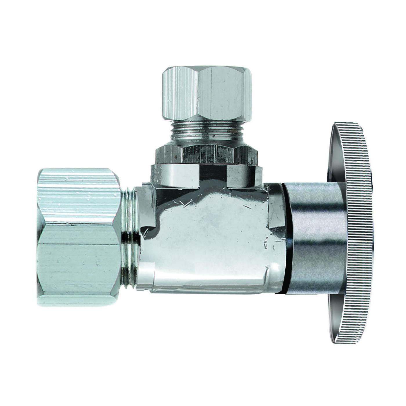 PP123PCLF Shut-Off Valve, 5/8 x 1/4 in Connection, Compression, Brass Body