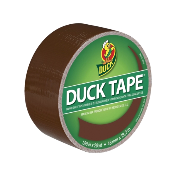 Duck 1304965 Duct Tape, 20 yd L, 1.88 in W, Brown