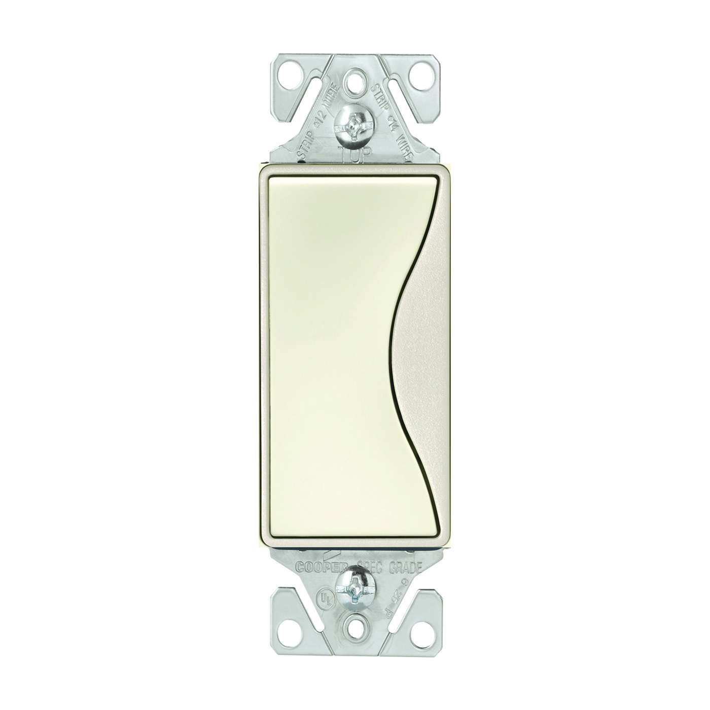Eaton Wiring Devices Aspire 9501DS Rocker Switch, 15 A, 120/277 V, SPST, Push-In Terminal, Desert Sand