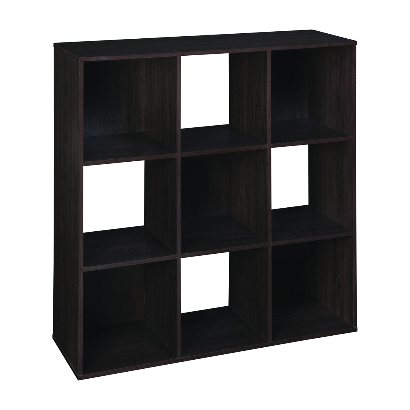 ClosetMaid 8937 Stackable Storage Organizer, 9-Cube, 35.86 in OAW, 35.86 in OAH, Espresso - 1