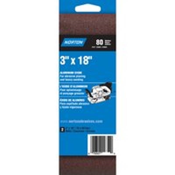 Metalite 48450 Sanding Belt, 3 in W, 18 in L, 80 Grit, Medium, Aluminum Oxide Abrasive