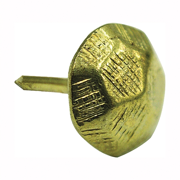 HILLMAN 122691 Furniture Nail, Brass, Hammered Head - 2