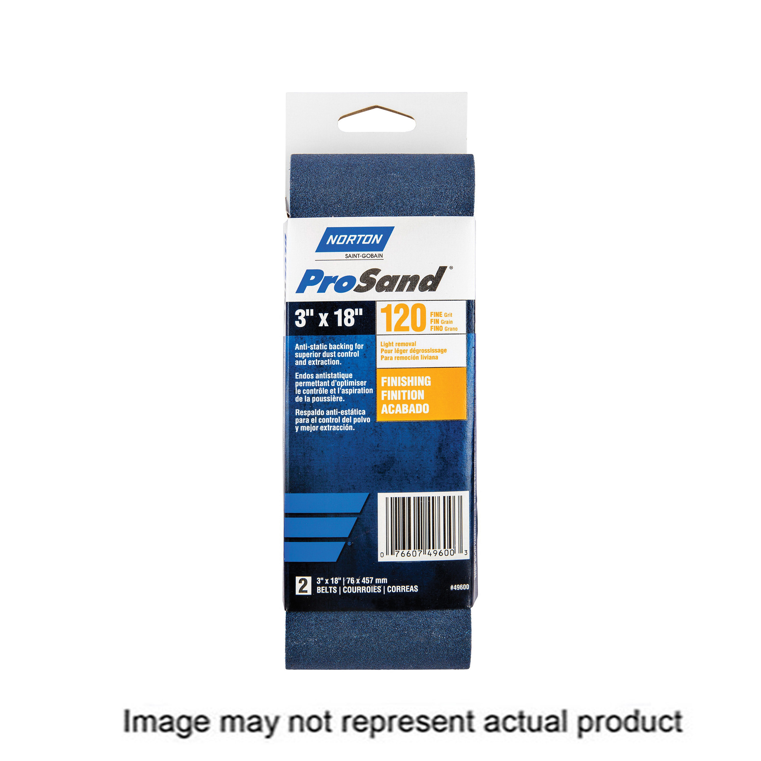 ProSand R811/R816/R831 Series 07660768231 Portable Abrasive Belt, 3 in W, 24 in L, 120 Grit, Medium