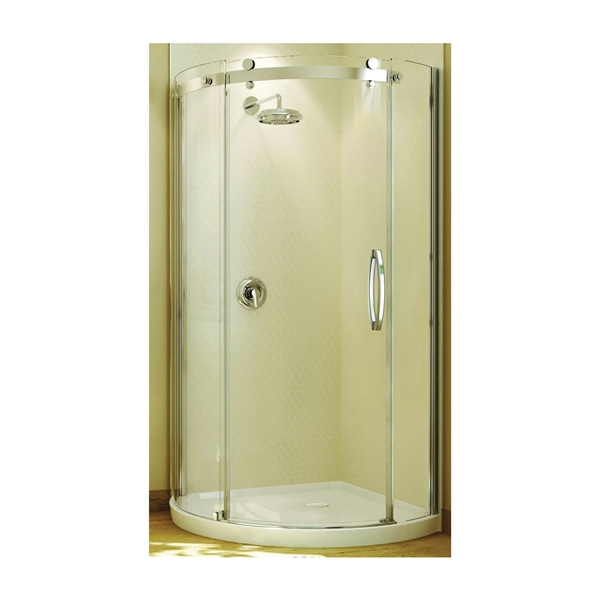 MAAX Olympia 105960-R-000-001 Shower Kit, 36 in L, 36 in W, 78 in H, Acrylic, Chrome, Round, 8 mm Glass - 3