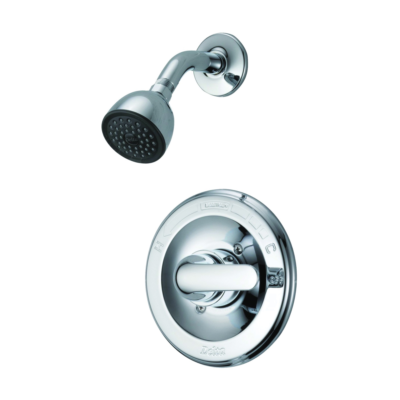 132900 Shower Faucet, 2 gpm, 2-5/8 in Showerhead, Brass, Chrome Plated, Lever Handle, 1-Handle