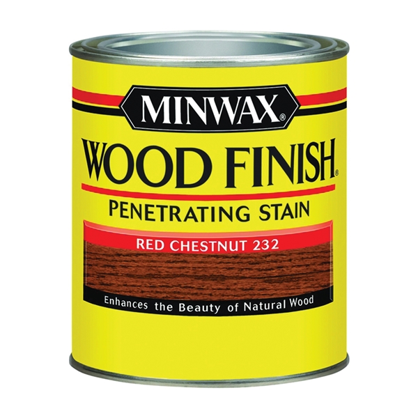 700464444 Wood Stain, Red Chestnut, Liquid, 1 qt, Can