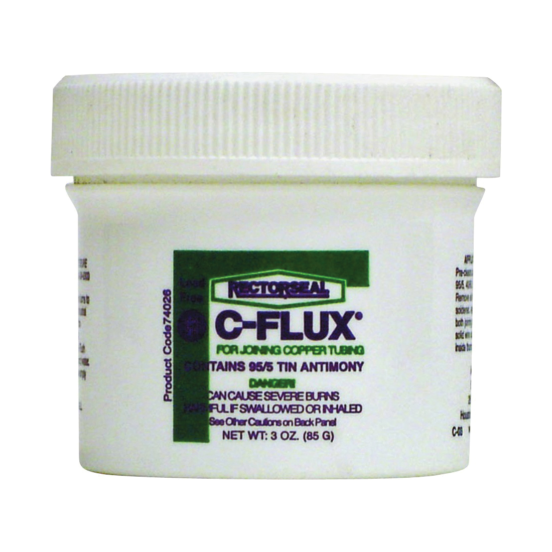 C-Flux Series 74026 Soft Soldering Flux, 3 oz, Carton, Paste, Gray