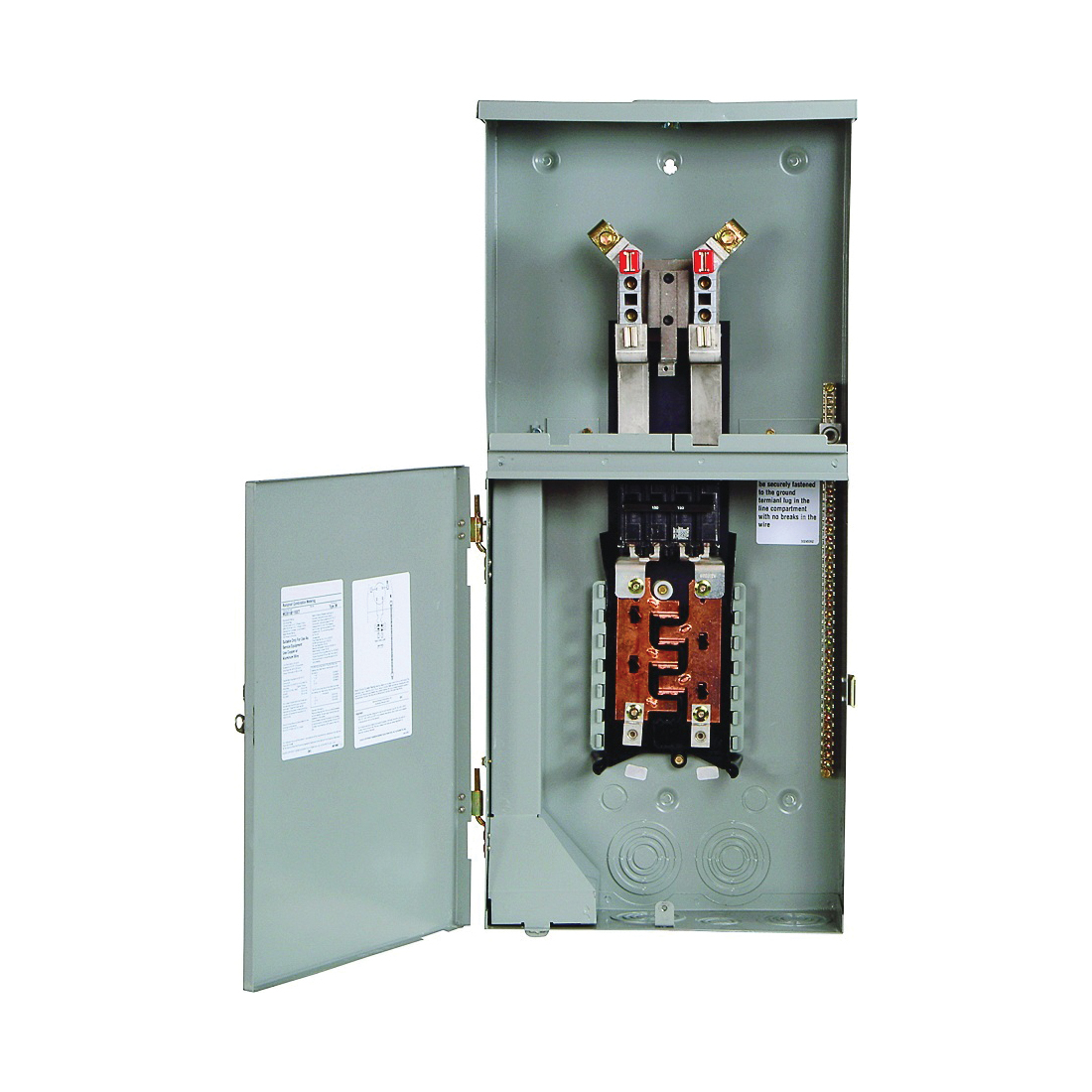 MC0816B1200CT Series Meter Combination Load Center, Ring Cover/Lid, 200 A, 8-Space, 4-Jaw, 16-Circuit