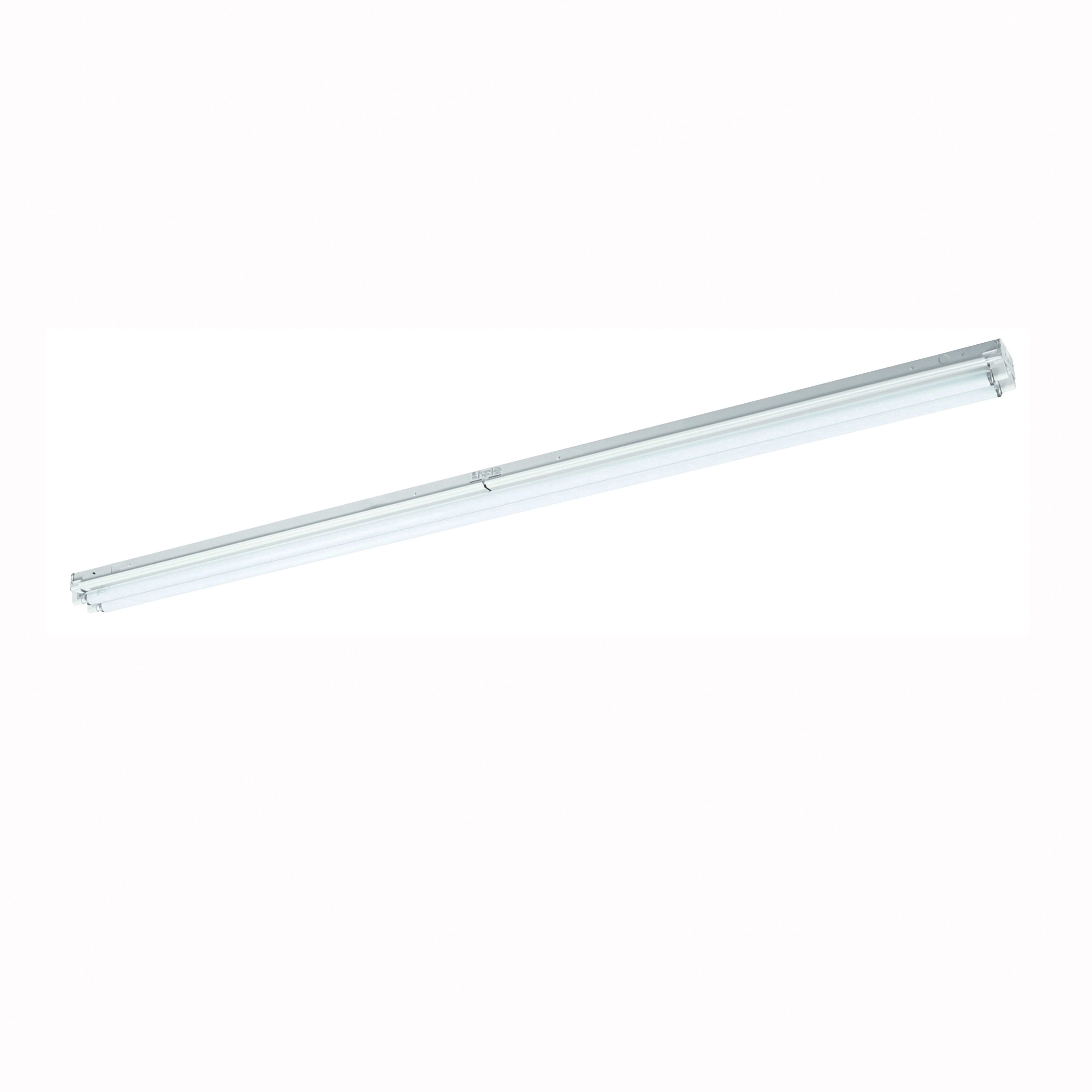 LITHONIA LIGHTING 199YWJ Strip Light Fixture, 120/277 V, 2-Lamp, White Fixture, Gloss Fixture - 1