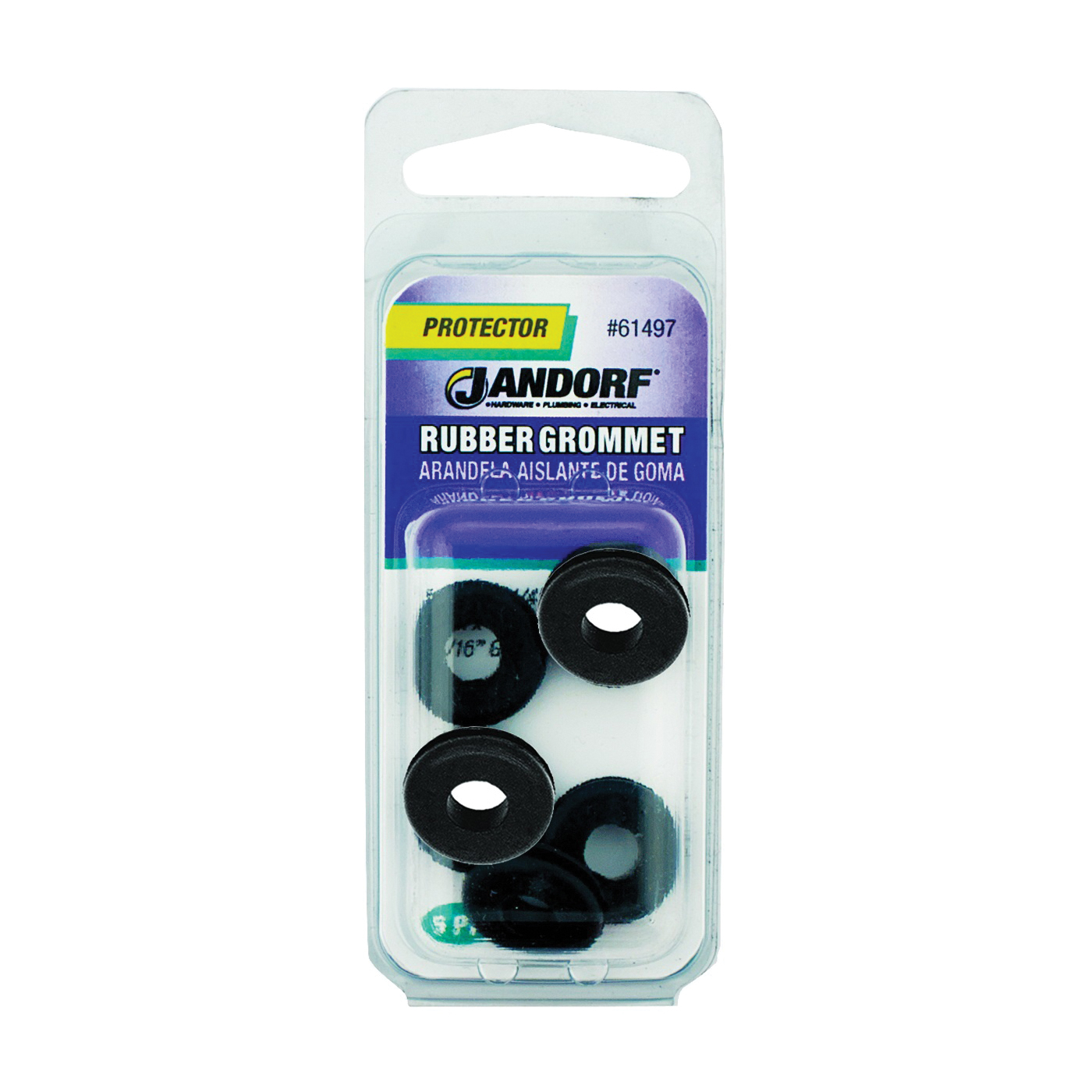 61497 Grommet, Rubber, Black, 3/16 in Thick Panel