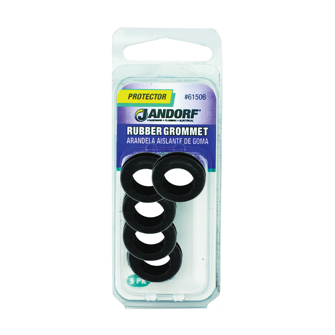 61506 Grommet, Rubber, Black, 1/4 in Thick Panel