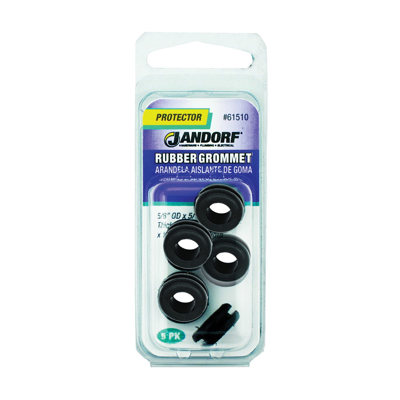 61510 Grommet, Rubber, Black, 1/4 in Thick Panel