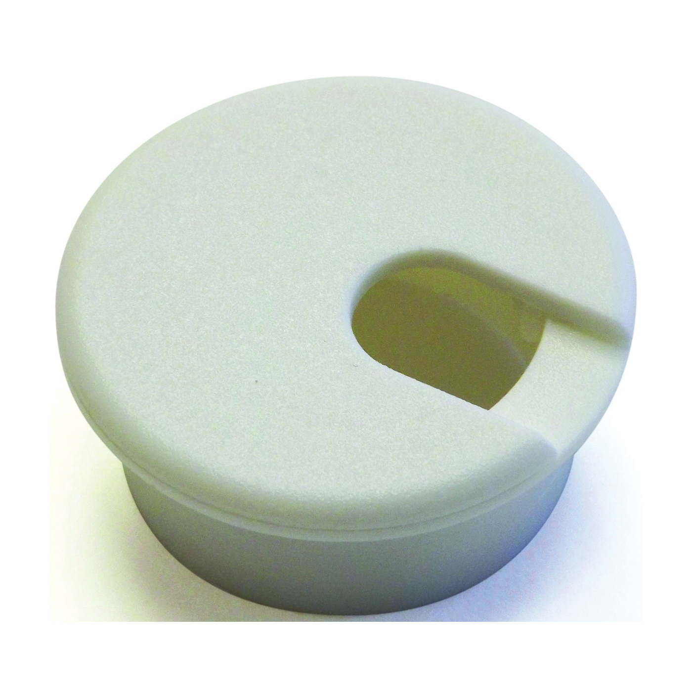 61622 Desk Grommet, 1-1/2 in Dia Cable, Polystyrene, Pure White