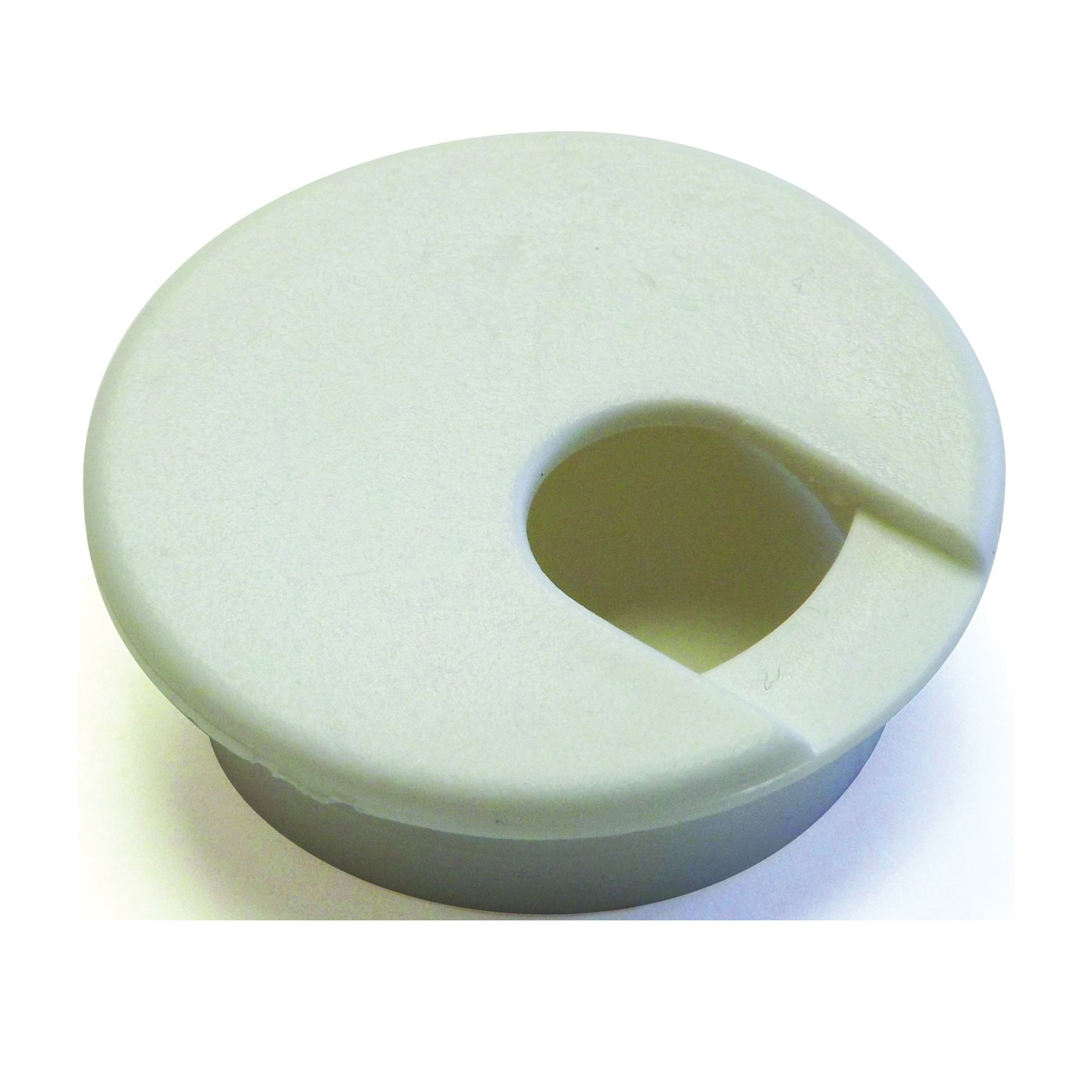 61624 Desk Grommet, 2 in Dia Cable, Polystyrene, Pure White