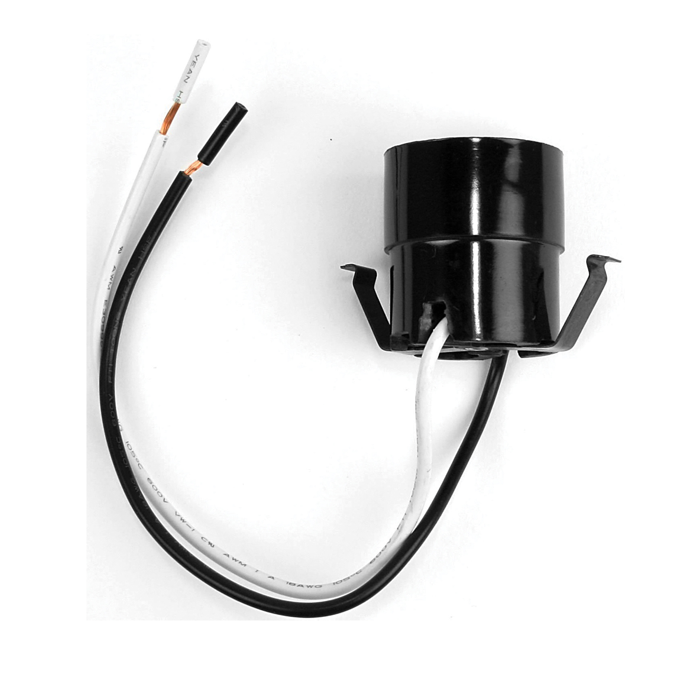 60539 Lamp Socket, 250 V, 660 W, Phenolic Housing Material, Black