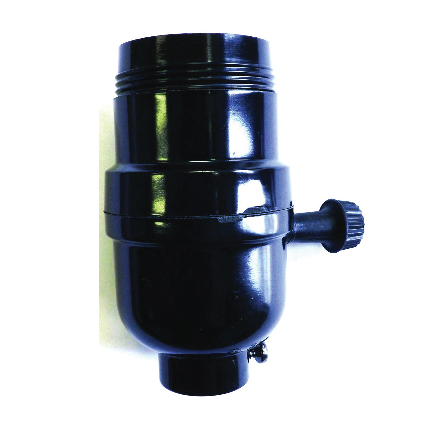 60545 On/Off Turn Knob Lamp Socket, 250 V, 250 W, Phenolic Housing Material, Black