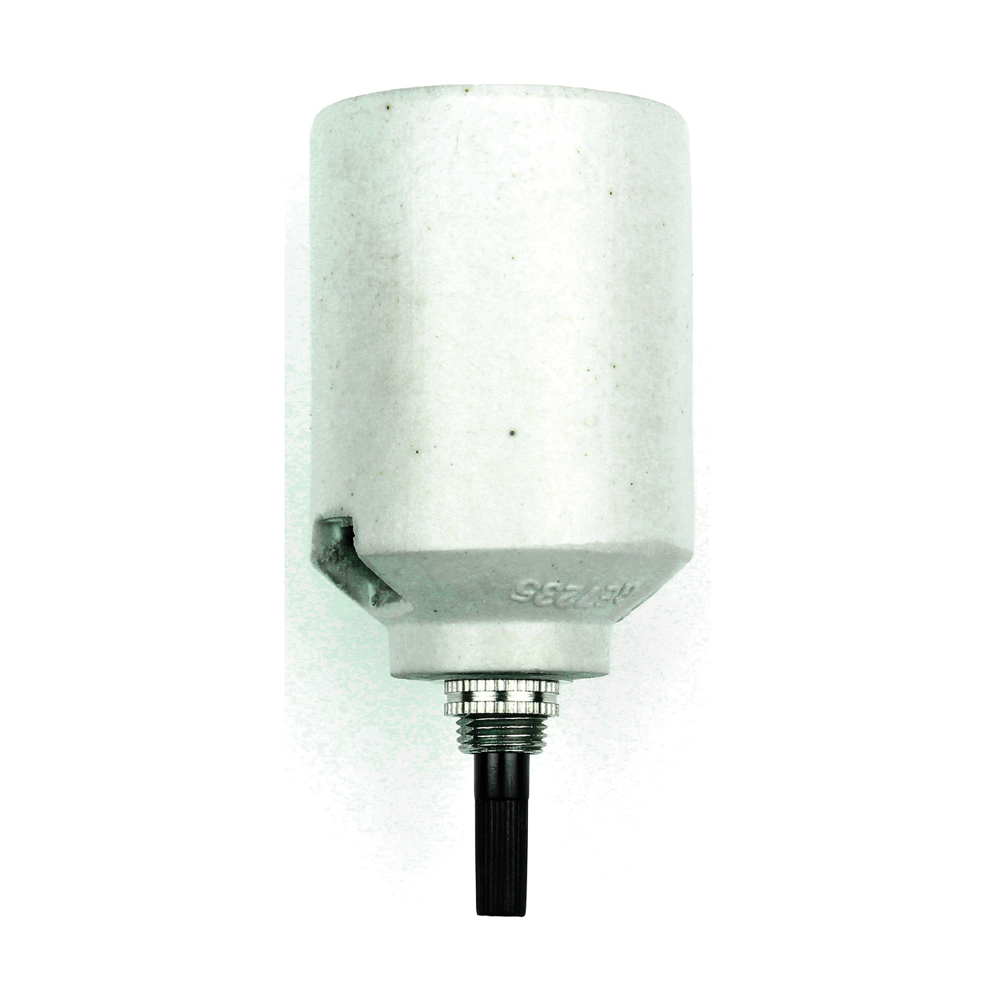60578 Bottom Turn Knob Lamp Socket, 250 V, 250 W, Porcelain Housing Material, White